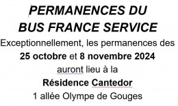 Prochaines permanences Bus France Service