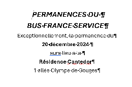 Permanence Bus France Service