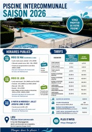 Ouverture de la piscine intercommunale – Saison 2026