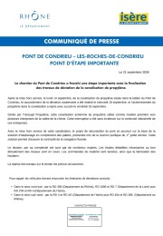 Pont de Condrieu – Les-Roches-de-Condrieu : une étape importante franchie